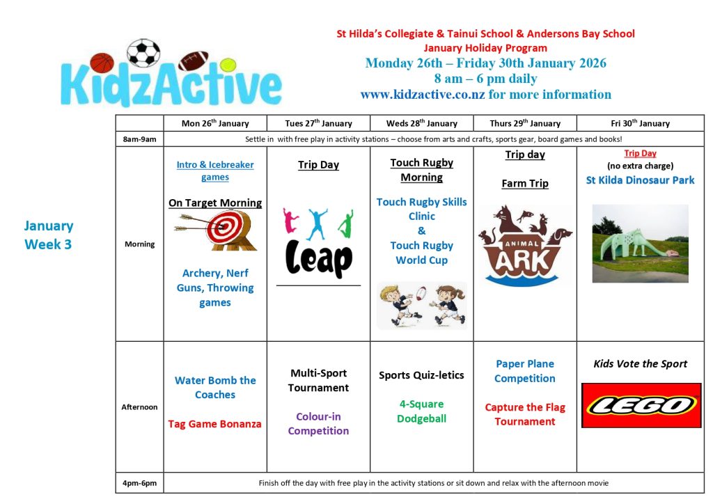 Summer holiday childrens program