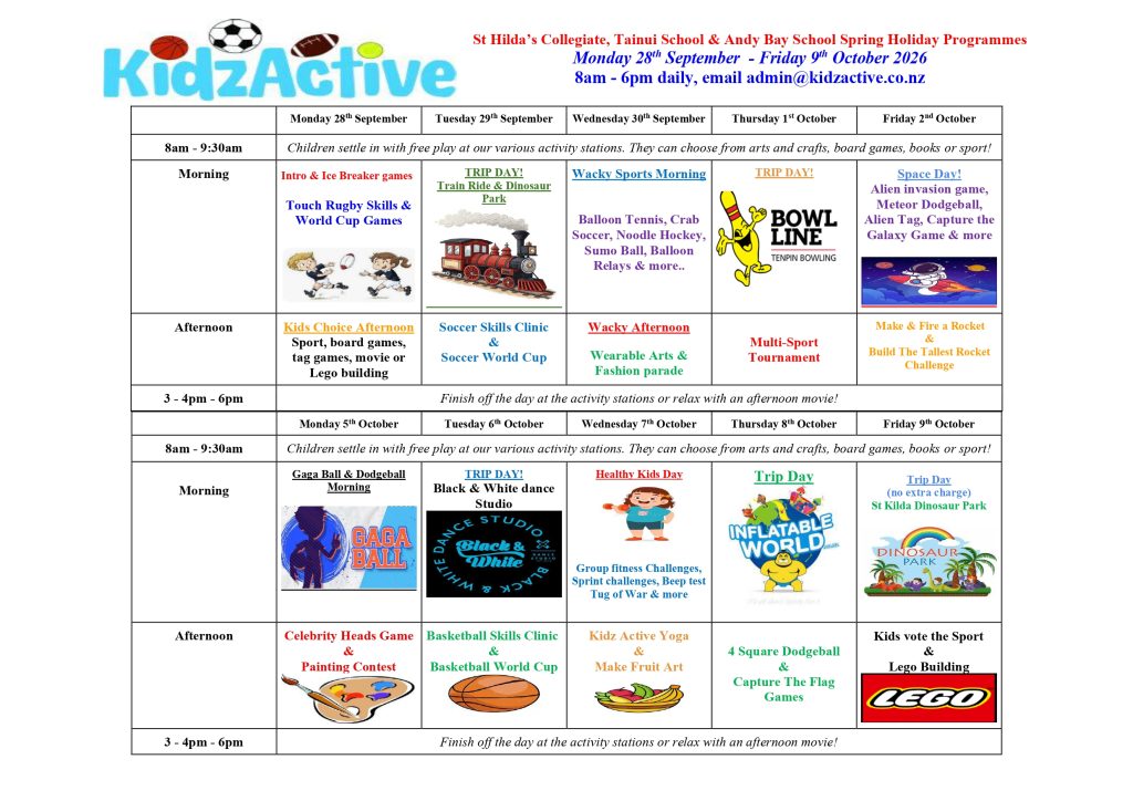 Kid After School Care Holiday Program Dunedin